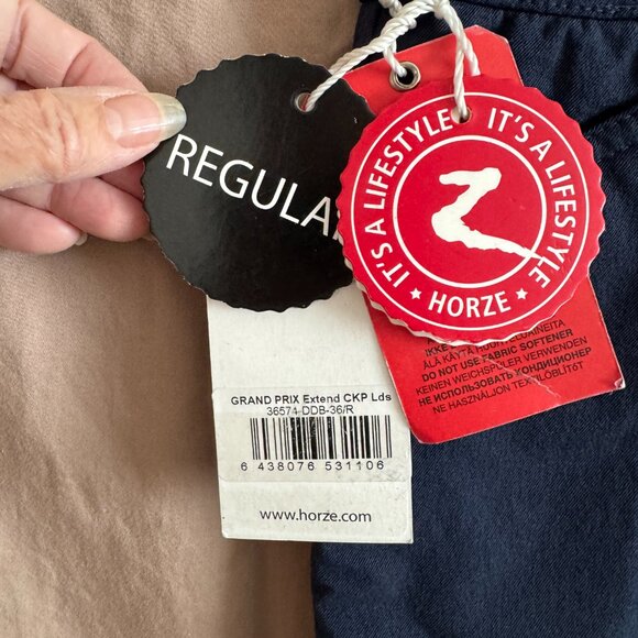 Horze Grand Prix Riding Breeches Blue Extend CKP Lds Ladies Sz 36R NWT equestria - Picture 10 of 14
